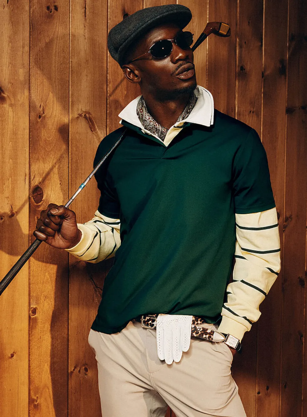 Piqué-style microfibre golf polo