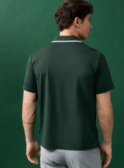 Piqué-style microfibre golf polo