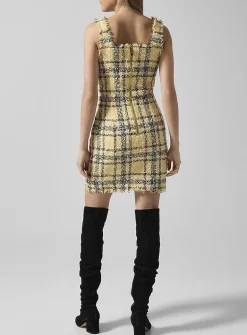 Plaid tweed minidress