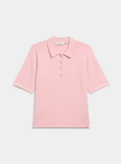 Plain boxy polo sweater