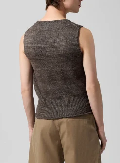 Pleaser silk knit sweater vest