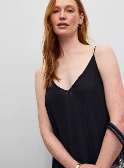 Pleated chiffon midi dress