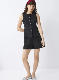 Pleated dress short