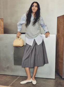 Pleated gauchos
