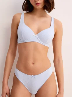 Pointelle knit high-cut cheeky panty