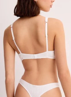 Pointelle knit thong