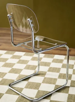 Polycarbonate and metal chairs