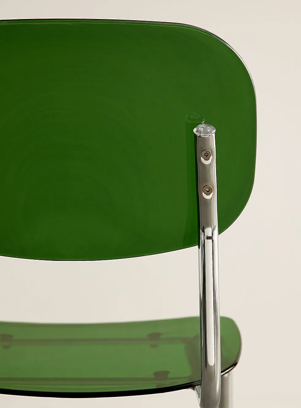 Polycarbonate and metal chairs