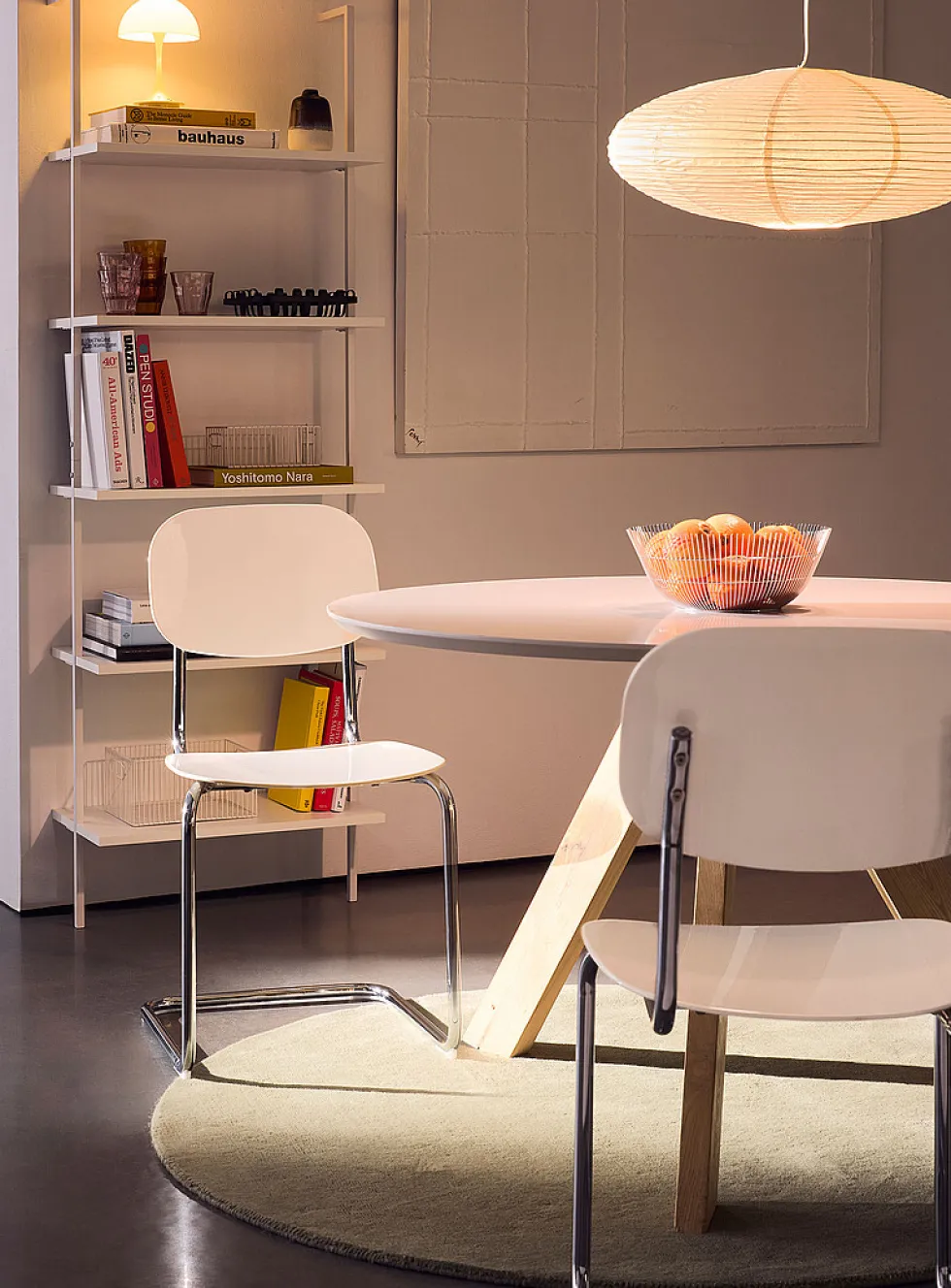 Polycarbonate and metal chairs