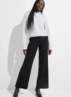 Ponte wide-leg pant