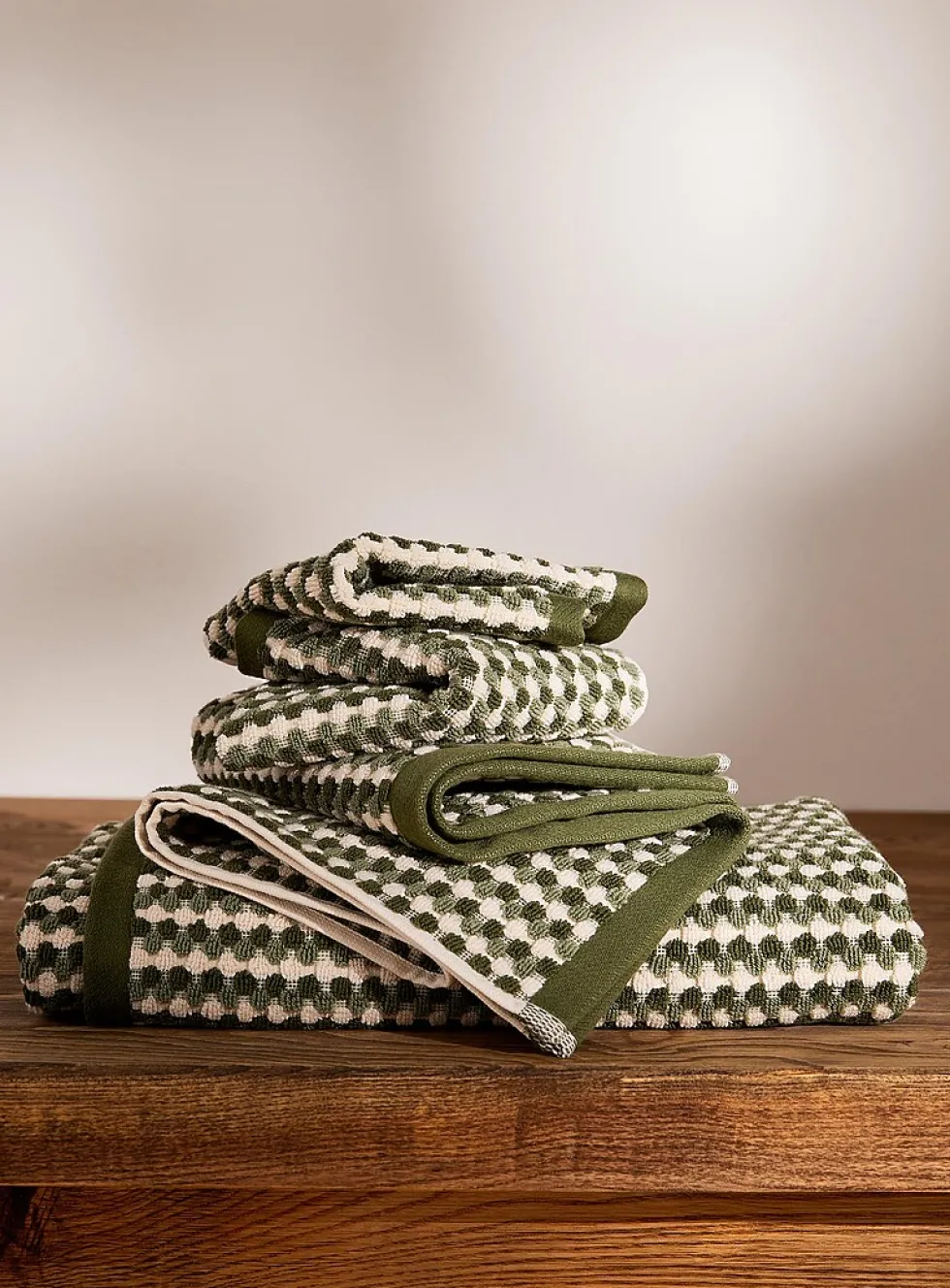 Popcorn texture organic cotton towels