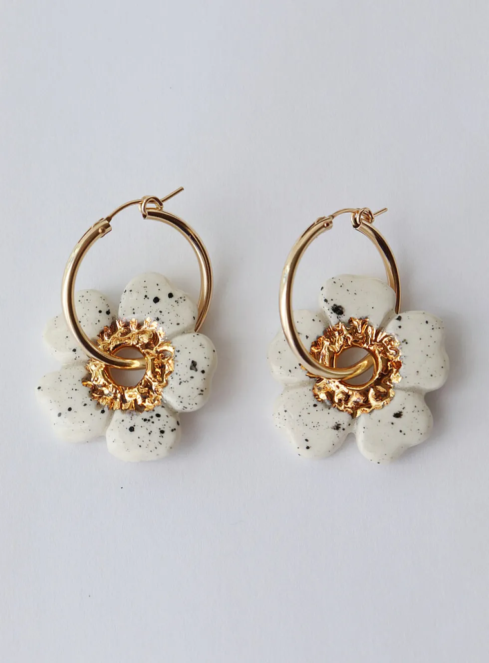 Poppy porcelain earrings