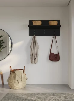 Porto shelf with hooks