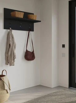 Porto shelf with hooks