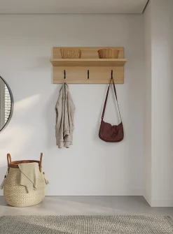 Porto shelf with hooks