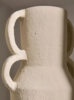 Poseidon cream-coloured terracotta vase