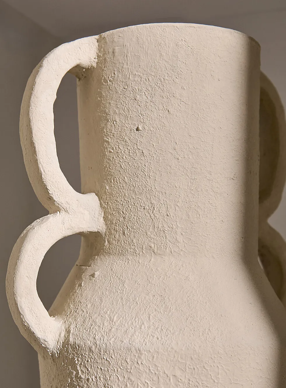 Poseidon cream-coloured terracotta vase