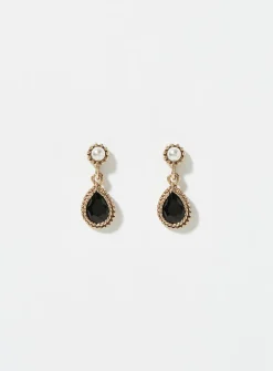 Precious stone earrings