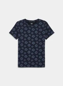 Printed lightweight crew-neck T-shirt