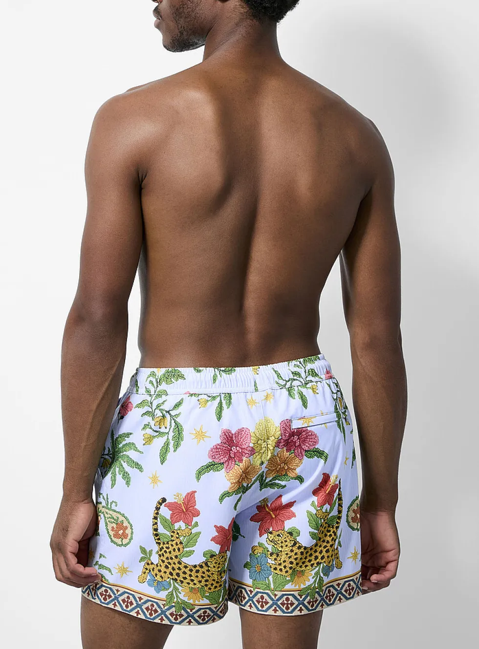 Printed stretch swim short