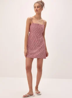 Printed tie-back dress