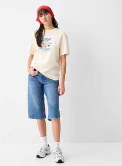 Printed washed T-shirt