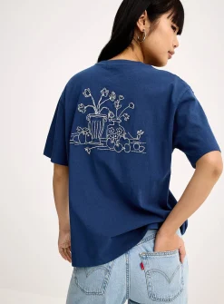 Printed washed T-shirt