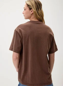 Printed washed T-shirt
