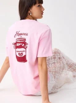 Printed washed T-shirt