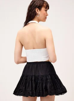 Puffy tiered miniskirt