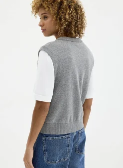Pure cotton overlaid vest