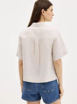 Pure linen boxy-fit shirt