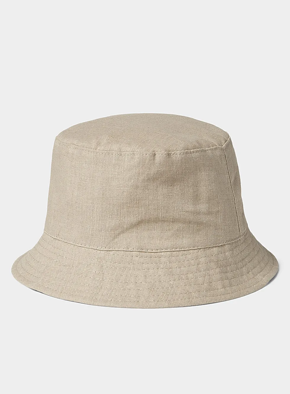 Pure linen bucket hat