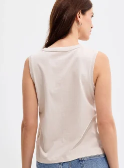 Pure organic cotton crew-neck tank