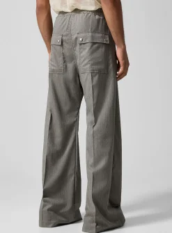 Pure wool wide-leg pant