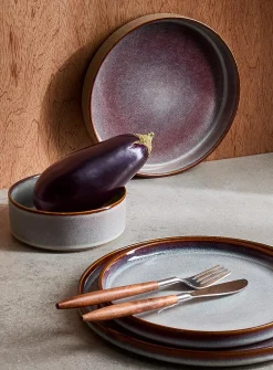 Purple-hued speckles small bowl