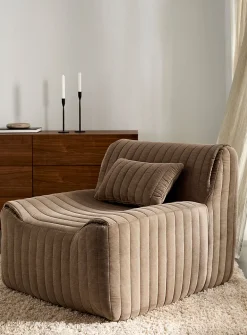 Quilted corduroy high-density foam modular chair