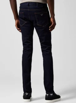 Raw denim slim-leg jean