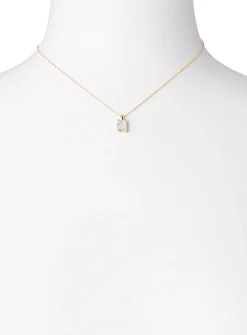 Rectangular crystal necklace