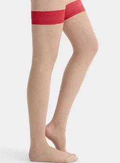 Red garter stay-ups