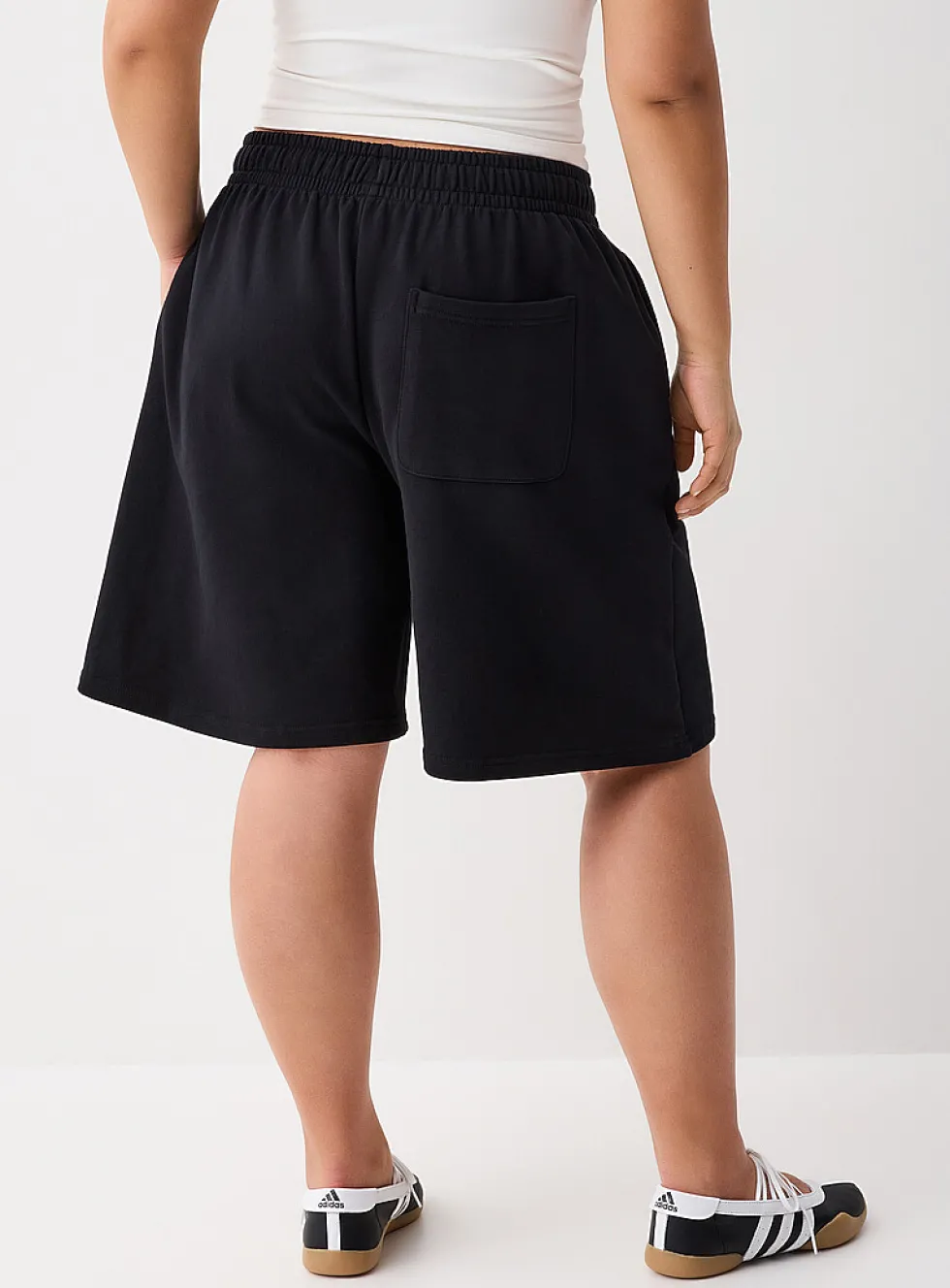 Relaxed French terry Bermuda short