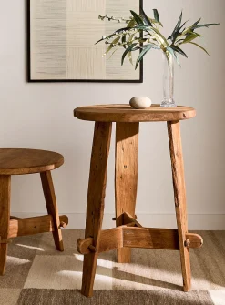 Rembrandt recycled teak high accent table