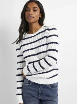 Reprocessed cotton cables sweater