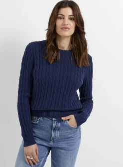 Reprocessed cotton cables sweater