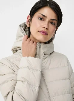 Reprocessed nylon half-length coat