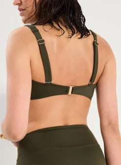 Retro balconette bikini top