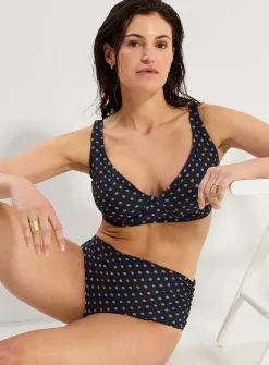 Retro balconette bikini top