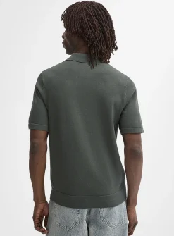 Retro block knit polo