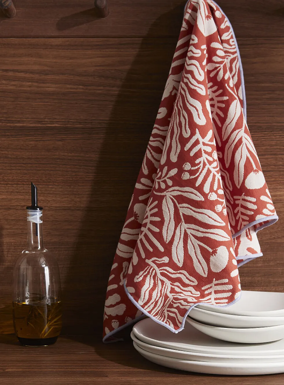 Retro nature jacquard tea towel