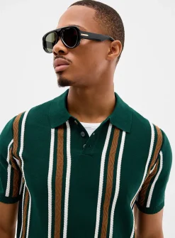 Retro stripe polo